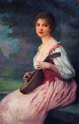 Charles-Amable Lenoir The Mandolin oil painting